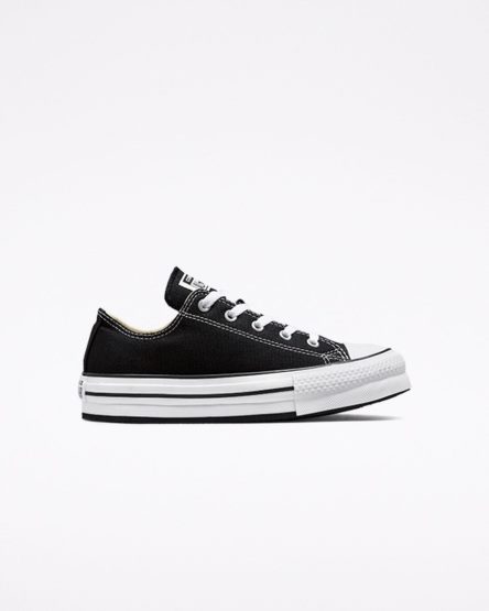 Girls' Converse Chuck Taylor All Star Lift Low Top Platform Shoes Black / White / Black | AU 5EC68P